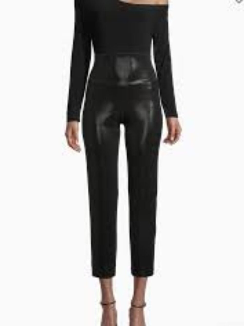 NWT Normal Kamali Black Metalic Effect High Waist Pencil Pants SZ L